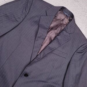 Brooks Brothers 1818 Madison‎ Saxxon Men's Charcoal Pinstripe Wool 38S